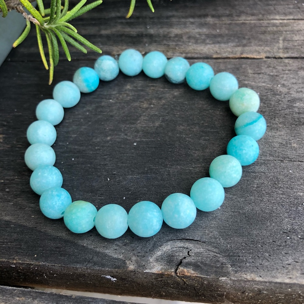 New Dyed Howlite Larimar Stretch Bead Bracelet 🐬